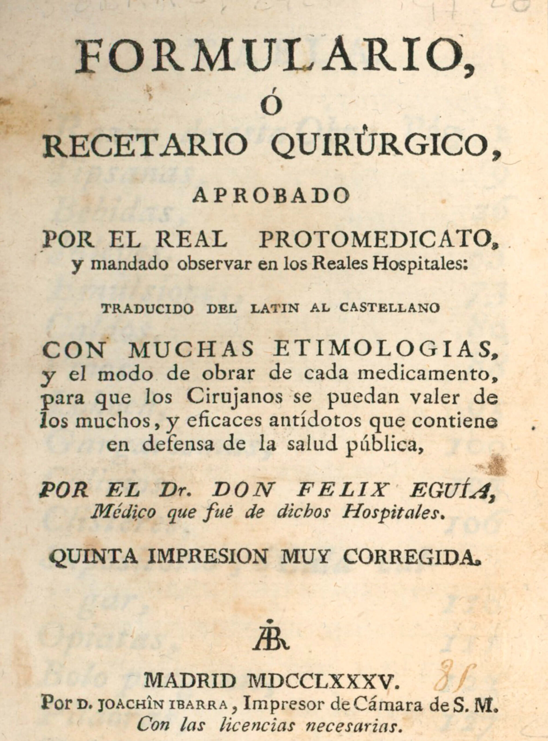 recetario quirúrgico