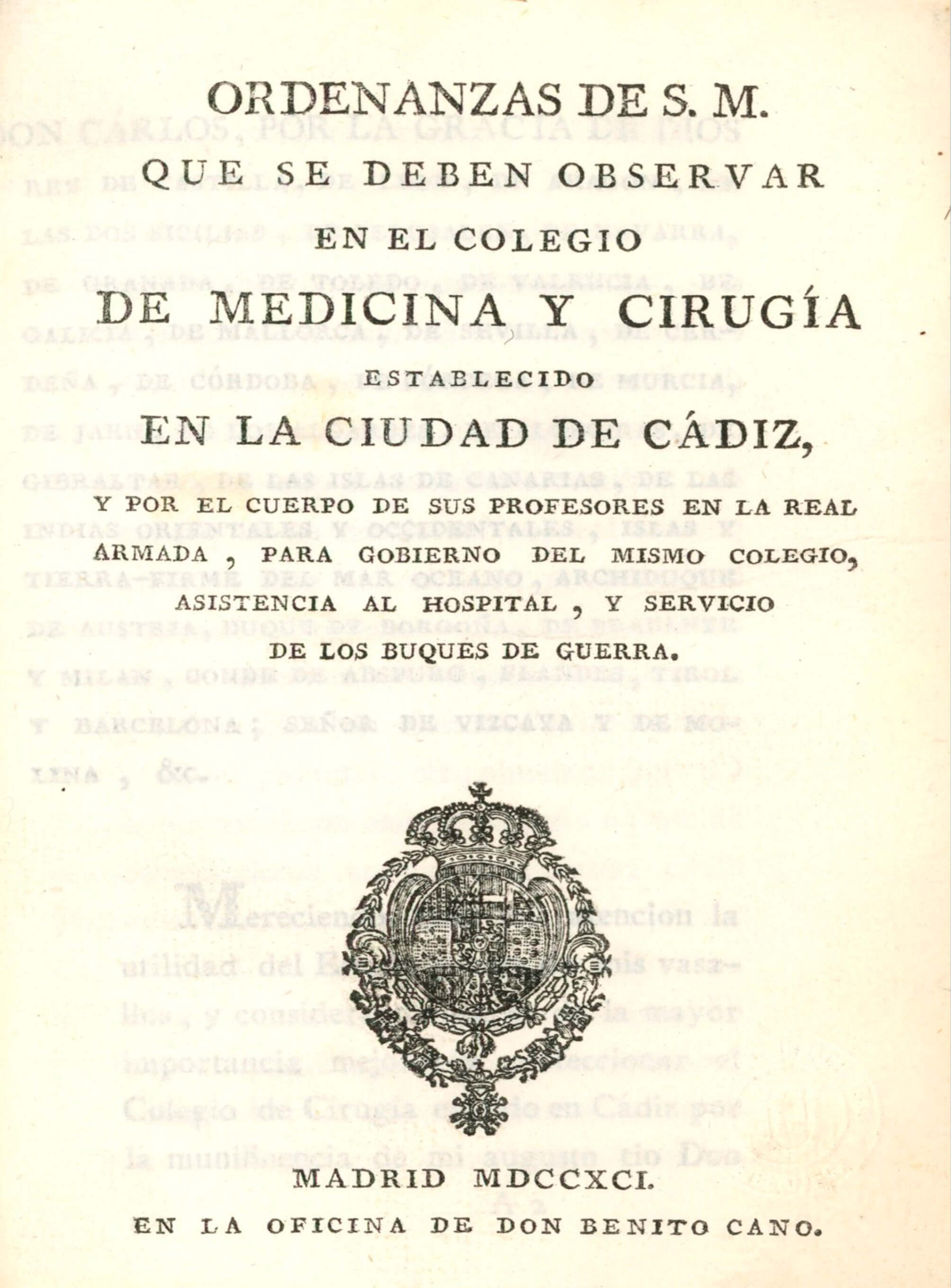 Ordenanzas de S. M. que