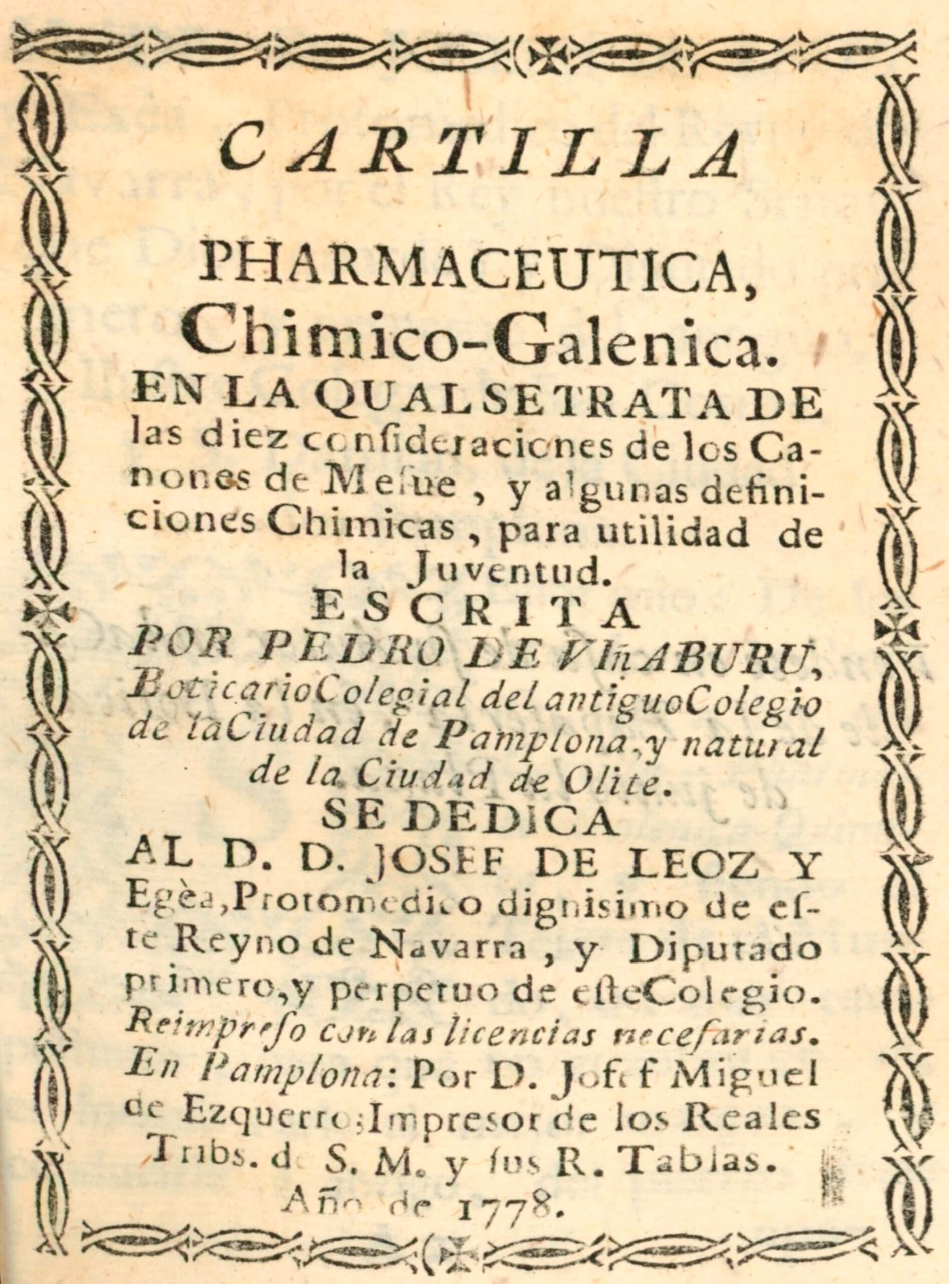 Cartilla pharmaceutica chimico-galenica