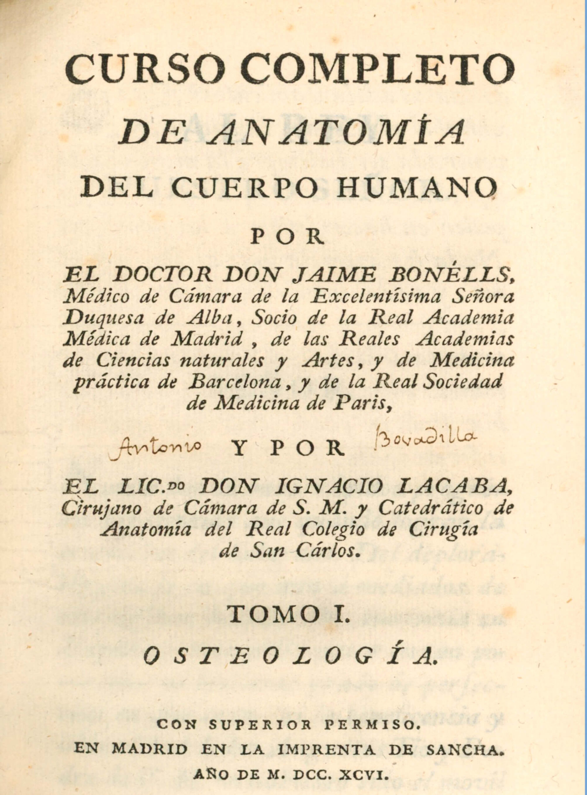 Anatomía del cuerpo humano. Tomo I