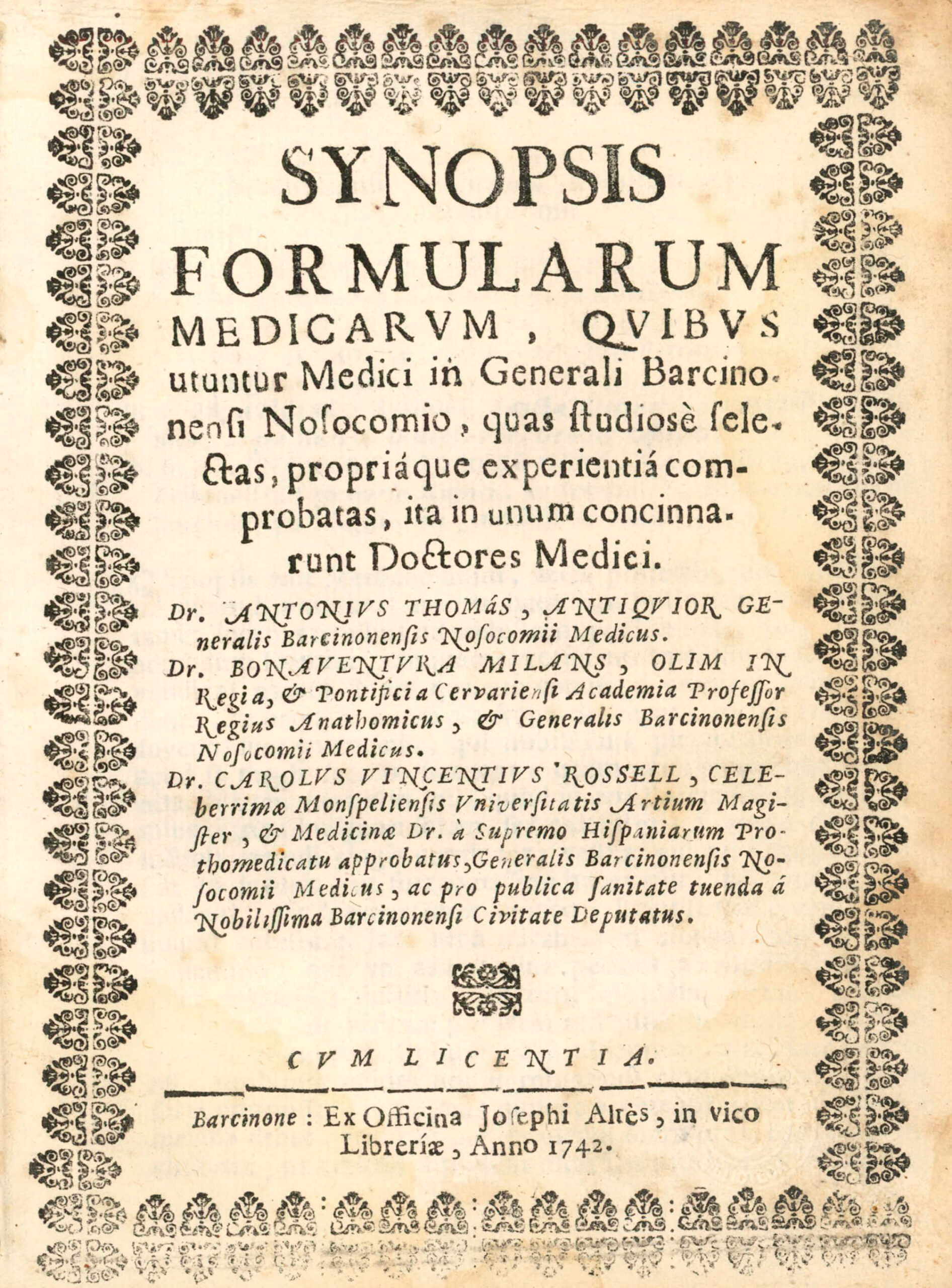 Synopsis formularum medicarum